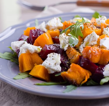 Roasted Beetroot & Sweet Potato Salad (Low Histamine)