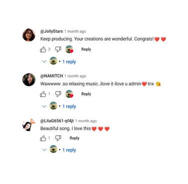 YouTube comments on Silent Tears Song