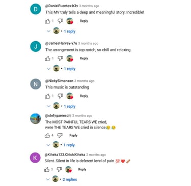 Silent Tears comments on Introverted YouTube channel