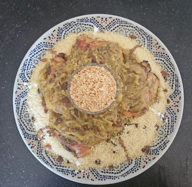 tfaya couscous sucre salé au poulet