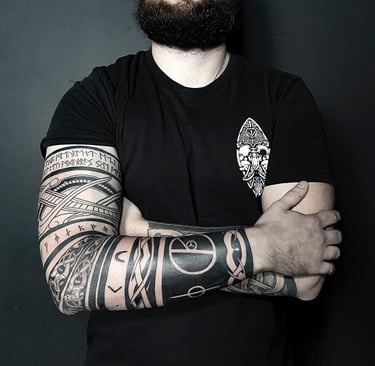 Tatouage God of war - Baldur. Baldur Tattoo.