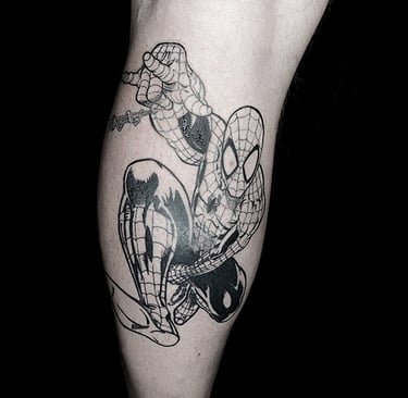 Tatouage Spiderman tattoo.