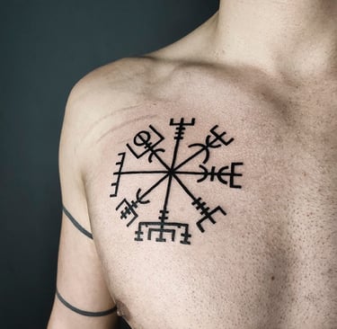 Vegvisir tattoo.