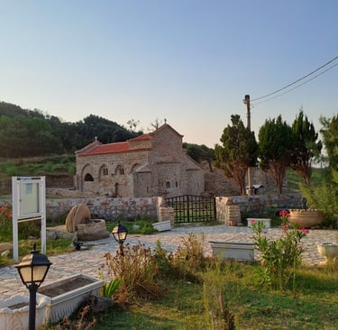 a stone church in Albania