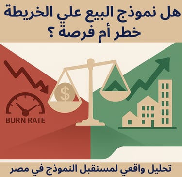 ملخّص دراسة: هل نموذج البيع على الخريطة خطر أم فرصة؟ ميزان بين «معدل الحرق» ومخاطر السيولة مقابل نمو