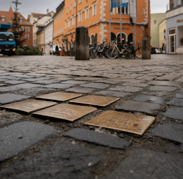 Stolpersteine am Haidplatz.
