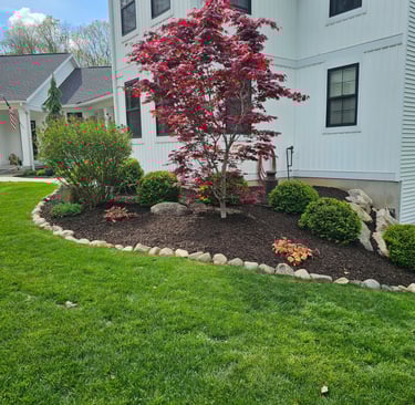 landscaping mulch installed