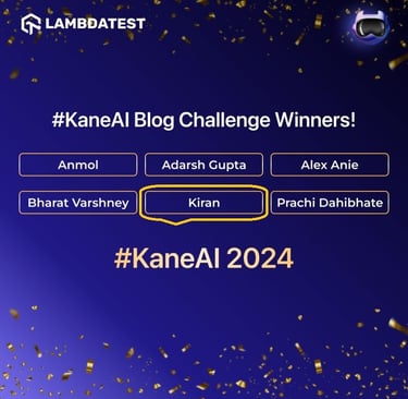 KaneAI Blog Challenge