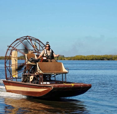 airboat ride on lake 