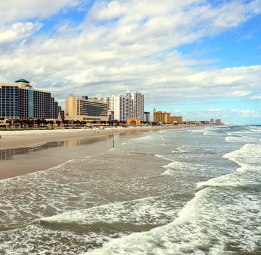 daytona beach with a view of a the hotel boardwalk