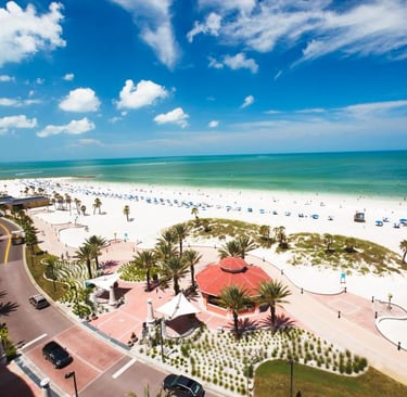 overlooking Clearwater beach