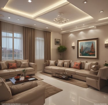 Bright living room with modern inventory