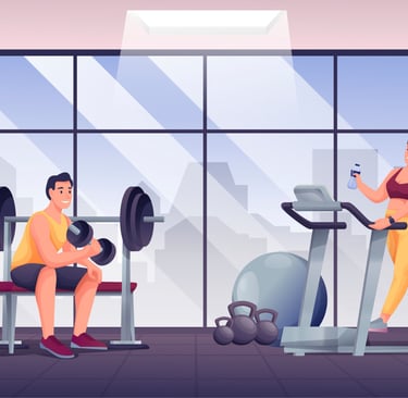 Affichage dynamique en salle de sport