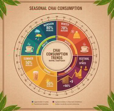 Raipur chai franchise seasonal consumption trends monsoon winter peak sales