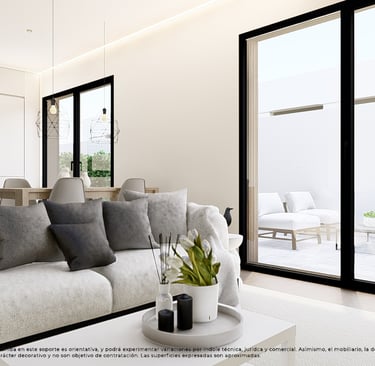 a living room with a couch and a table