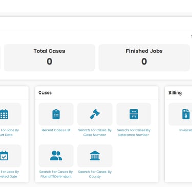 Customer portal where documents can be uploaded and track progress