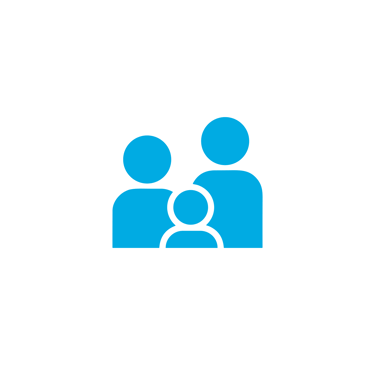 a family of three people sitting around a baby