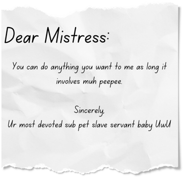 dear mistress please step on me