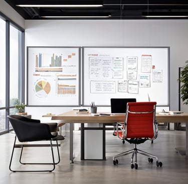 Magnetinės rašymo lentos biurui, mokyklai ar namams