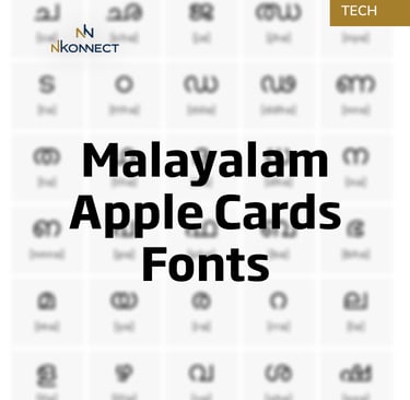 Malayalam Apple Cards Fonts