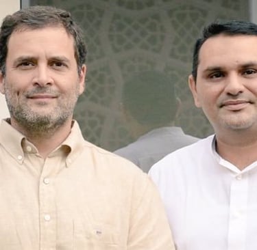 Munvvar Ali Thangal with Rahul Gandhi