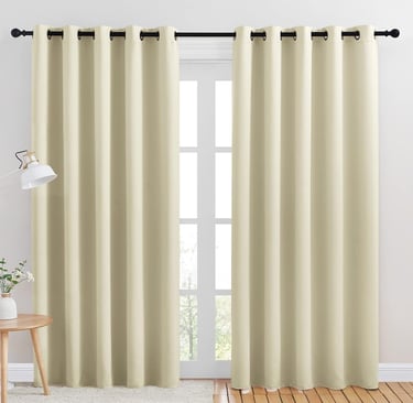a curtain with a curtain in a room