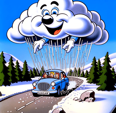 a cartoonish car with a smiling face and a smiling face