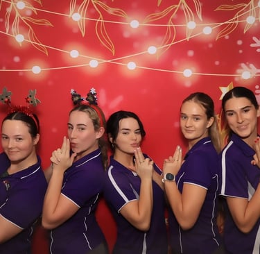 Photo Booth capturing moments at a Christmas Celebration in Victoriapoint, Redlands - party hire by SweetAz Co.