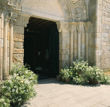 una boda en la Colegiata de baiona