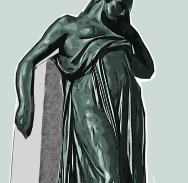 Bell Memorial left statue 5538