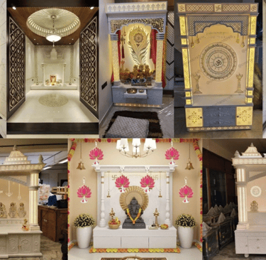 Corian temple design by Mandir Makers