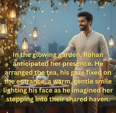 Rohan waiting. Couple goals for a romantic love story.