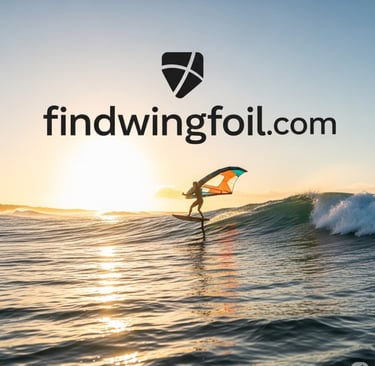wing foiling in waves