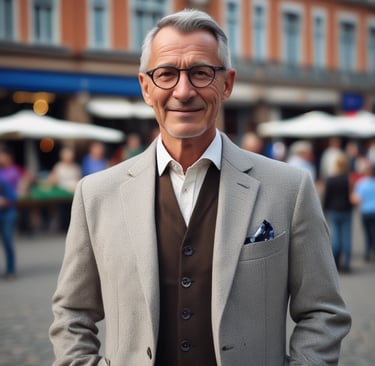 man standing near balcony