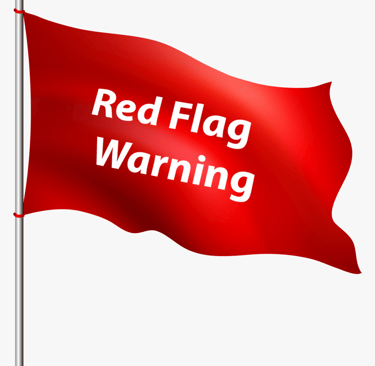 red flag warning sign