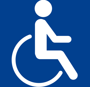symbole personne en fauteuil roulant