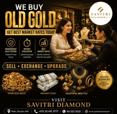 Turn Your Broken Jewelry into Cash: We Buy Old Gold in Sharjah