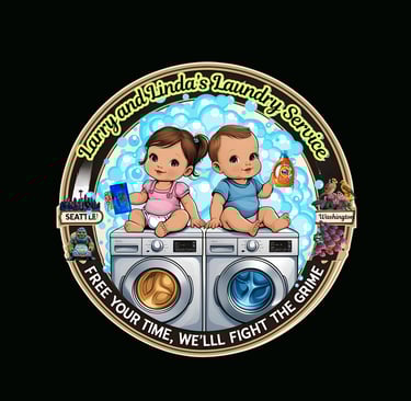 Larry & Linda's laundry service logo