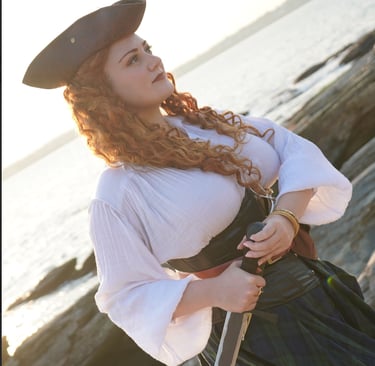 A pirate on the beach