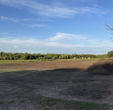 graded and cleaned pasture