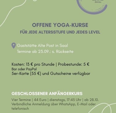 Offene Yoga-Kurse