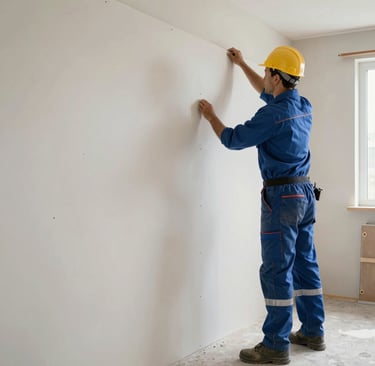 A cleaning cart is positioned in an outdoor area with a concrete building structure in the background. The cart holds a large bucket and cleaning supplies, including a striped cloth and a pink cloth hanging over the handle. A green scrubbing brush is placed on the bottom platform. Surrounding the area are vibrant flower beds with yellow and white flowers, as well as bushes and trees, contributing to a tidy and well-maintained environment.