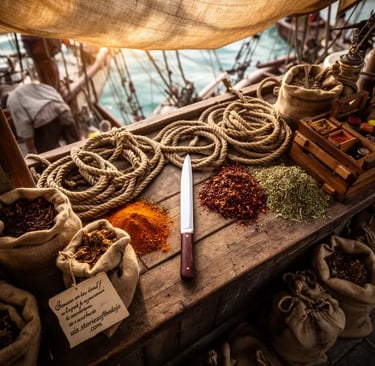 a knife and a knife on a table