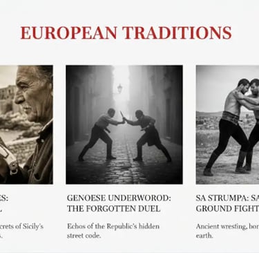 a group of people in a group of four different types of martial