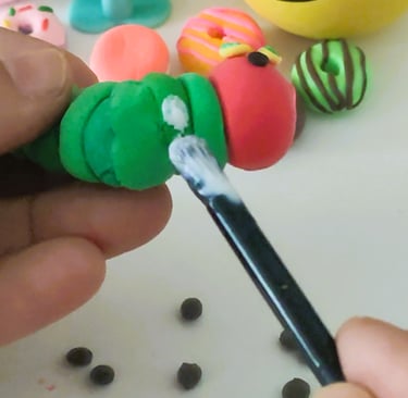 The very Hungry Caterpillar Feet glueing