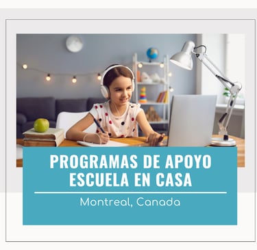 Niña estudiando en casa_ programas de paoyo montreal Canada