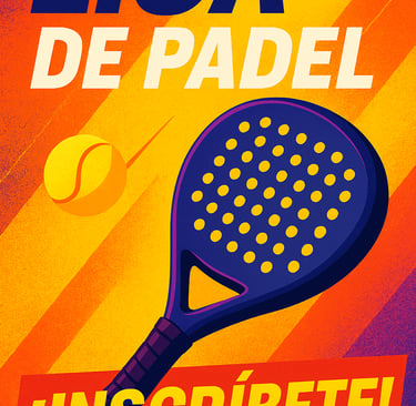 pala de padel con pelota inscripción