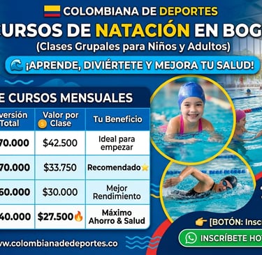 Cursos de natación , tarifas
