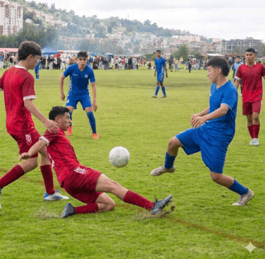 Competencia y partidos de fútbol para niños en Bogotá