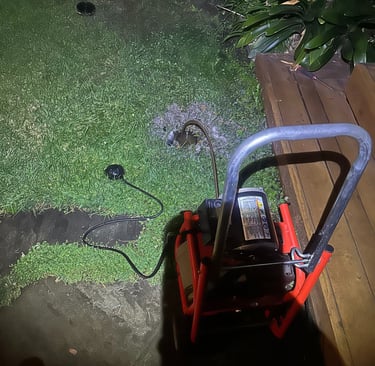 Emergency plumber repairing burst pipe in Culver City California